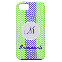 Personalized Monogram Chevron Striped iPhone Case iPhone 5 Case