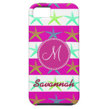 Personalized Monogram Starfish Girly iPhone 5 Case