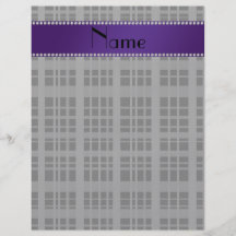 Personalized name black plaid pattern custom flyer