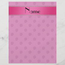 Personalized name pink strawberries pattern personalized flyer
