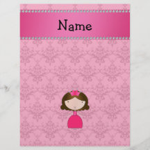 Personalized name princess pink damask full color flyer