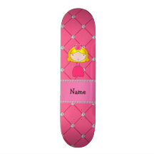 Personalized name princess pink diamonds skate decks