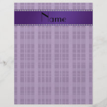 Personalized name purple plaid pattern flyer