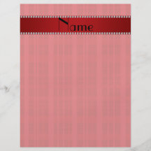 Personalized name red plaid pattern custom flyer