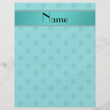 Personalized name turquoise strawberries pattern flyers