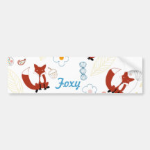 Personifizieren Sie modernen Foxy WaldAutoaufklebe