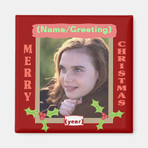 Personifizierter Foto-Weihnachtsmagnet