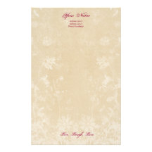 Persönlicher Briefpapier-Briefkopf, noble Creme Bedrucktes Papier
