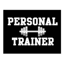 Persönlicher Trainer Schwarzweiss-Dumbell Training Postkarte