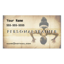 Persönlicher Trainer Visitenkartenvorlagen