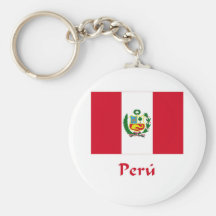 Peruanische Flagge Schlüsselanhänger