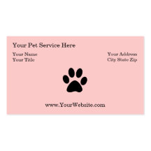 Pet Care Business Cards