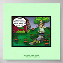 PETA u. das Crabgrass-Cartoon-lustige Plakat