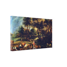 Peter Paul Rubens - gestalten Sie mit Entenjägern  Leinwand Drucke