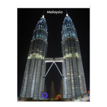 Petronas-Türme nachts Postkarten