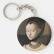 Petrus Christus-Porträt einer jungen Frau Schlüsselband