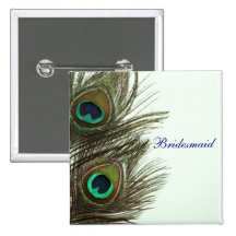 Pfau-Feder-BrautjungferPin Anstecknadelbutton