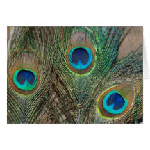 Pfau-Feder-Hochzeit Karte