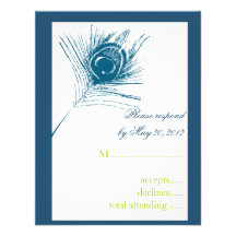 Pfau-Feder-Hochzeit UAWG Karten-Türkis Individuelle Ankündigung