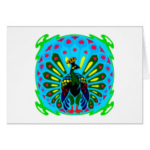 Pfau peacock karte