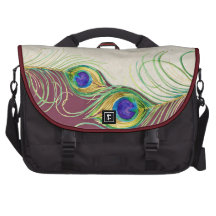 Pfau versieht königlicher Damast-personalisierte N Laptop Taschen