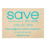 Pfeil-Typografie Save the Date, Aqua Einladung