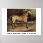 Pferd im Sturm durch Gericault Louis Theodore Posterdrucke