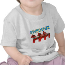 Pferde Schwedens Dala Hemd