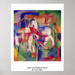 Pferdekuh-Elefant-Winter durch Franz Marc Poster