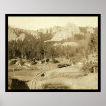 Pferdeschuh-Kurve Buckhorn Berg Sd 1891 Plakatdruck