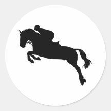 Pferdeshowspringen Runder Sticker