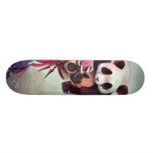 Pfirsich Ninja Pandas Personalisierte Skateboarddecks
