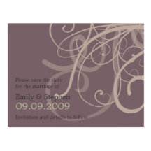 Pflaumen-Wirbel • Save the Date Postkarte