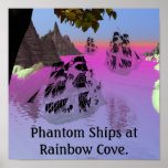 Phantom-Schiffe an der Regenbogen-Bucht Posterdruck