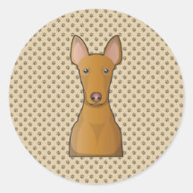 Pharao-Jagdhund-Cartoon Sticker