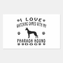 Pharao-Jagdhundentwürfe Rechtecksticker