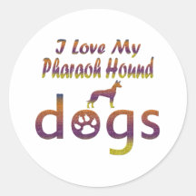 Pharao-Jagdhundentwürfe Runde Sticker