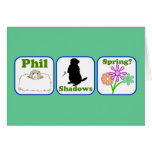 Phil, Schatten, Frühling Grußkarte