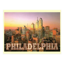 PHILADELPHIA-SKYLINE POSTKARTE