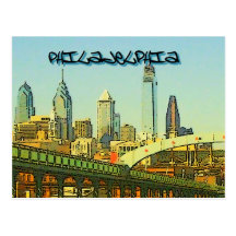 Philadelphia-Skyline Postkarten