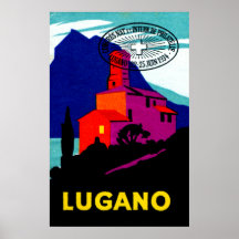 Philatelistisches Plakat 1934 Lugano