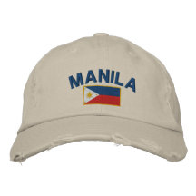 Philippinen-Flagge Manila Besticktes Baseballcap