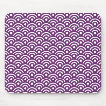 Phlox lila Seigaiha Muster Mousepad