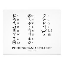Phönizisches Alphabet (Linguistik-Kriptographie) Personalisierte Einladungskarten