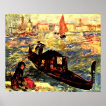 Pierre Renoir - Gondel auf dem Canale groß Posterdrucke