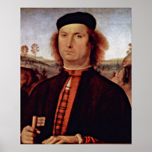 Pietro Perugino - Francesco delle Opere Porträt Posterdrucke
