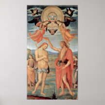 Pietro Perugino - Taufe von Christus Posterdrucke