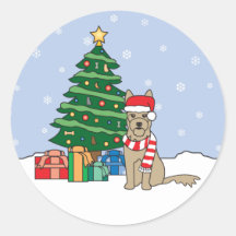 Pikardieschäfer-und -Weihnachtsbaum Sticker