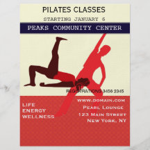 Pilates Training Bedruckte Flyer