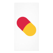 Pill tablet customized photo card